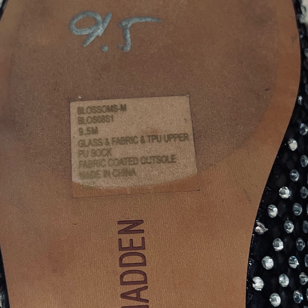 Steve Madden Rhinestone Embellished Ballet Flats Women's Size 9.5M, like new - Picture 11 of 12
